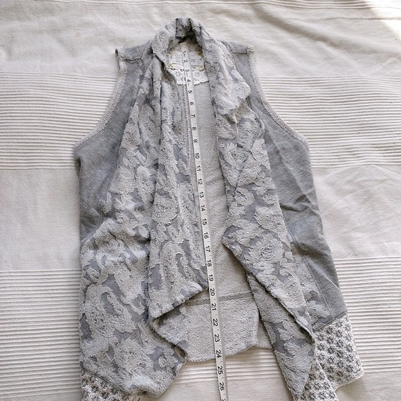 Anthropologie Saturday Sunday Gray Jacquard Vest Size Small - Picture 7 of 10